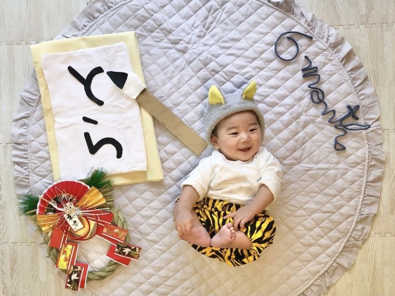 寝相アートセットが可愛すぎる！ベビーフォトは『ねころんフォト』で決まり