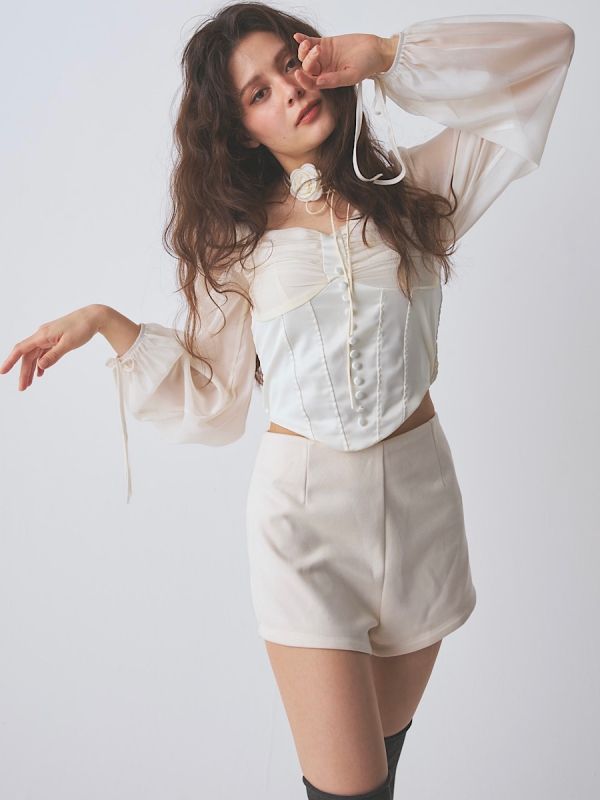 corset chiffon blouse