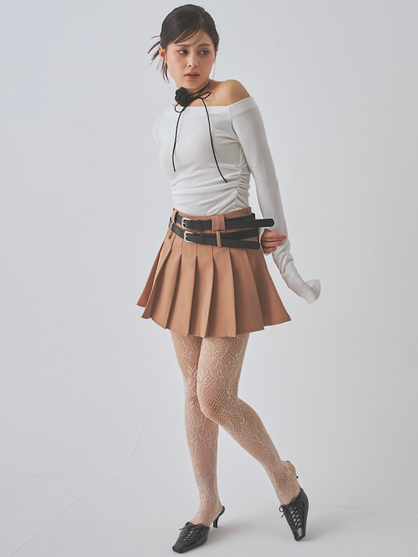 flare pleats skants