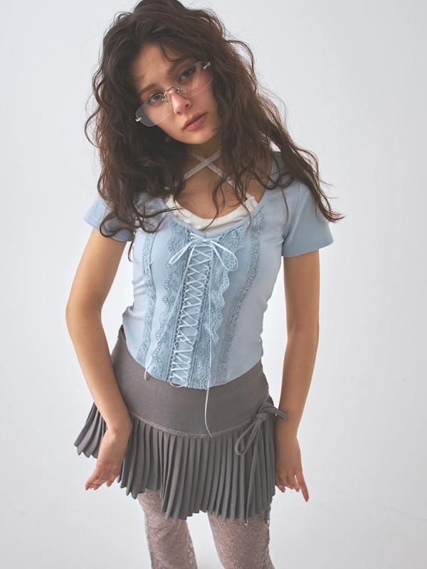laceup corset layered T