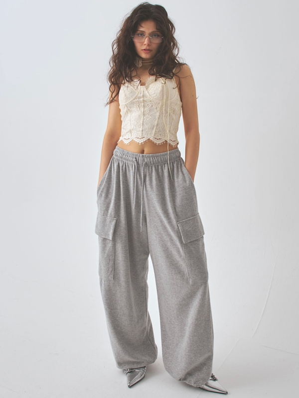 sweat wide cargopants